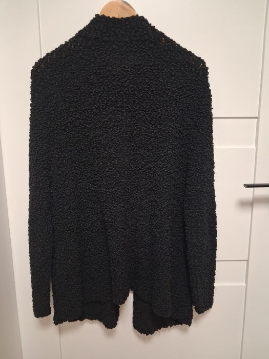 Made in Italy kardigan długi ciepły wełna jedwab M