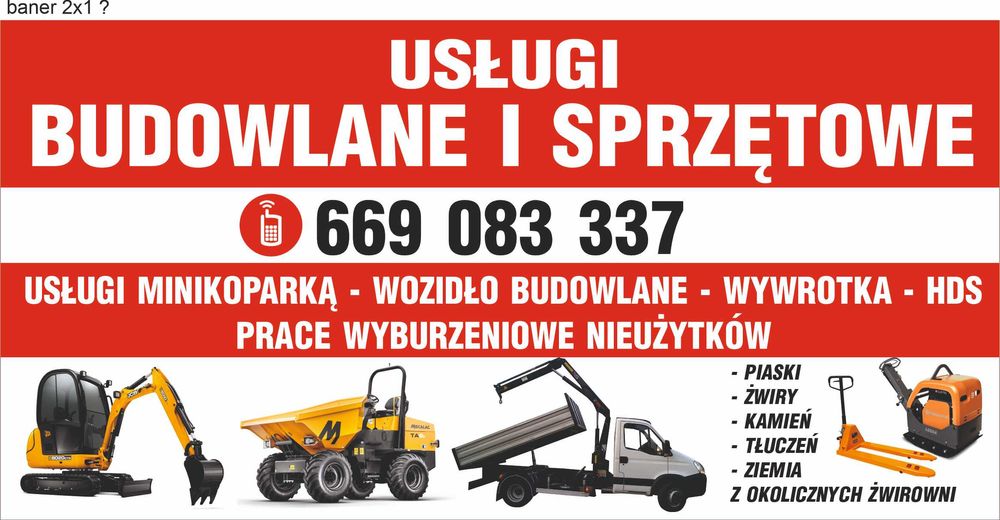 Usługi wywrotka,hds,minikoparka,wozidłem,kruszywa,drewnopałowe
