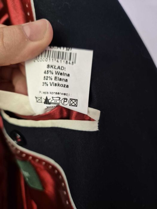 Marynarka męska od garnituru granatowa 104/182/92 45% wełny polska