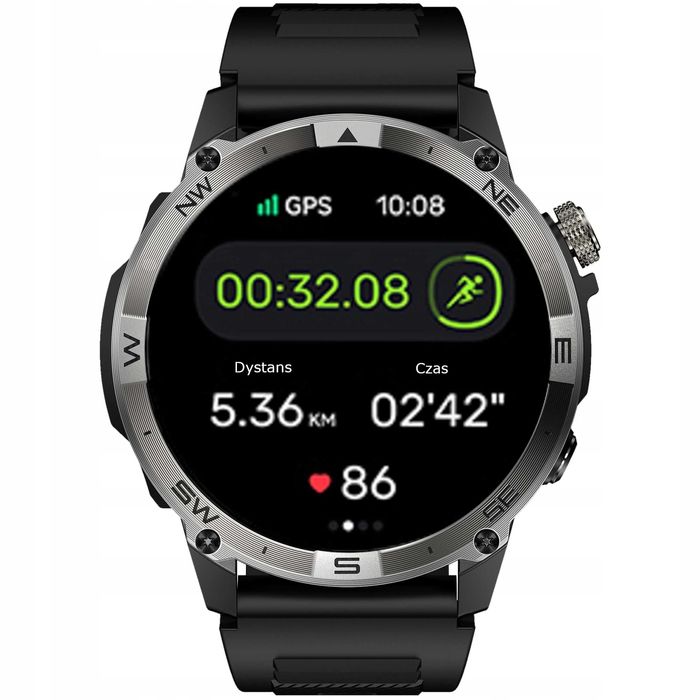 Sportowy smartwatch Wenom Explorer z GPS i pomiarem tlenu SpO2 NOWY fv