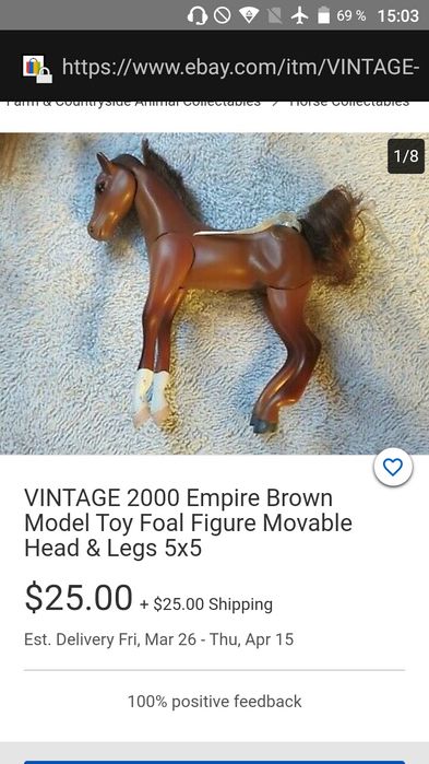 Коллекционная ретро фигурка лошадка, лошадь EMPIRE 2000 год как Шляйх
