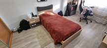 Quarto solteiro - Roupeiro + Cama + mesa de cabeceira + secretária