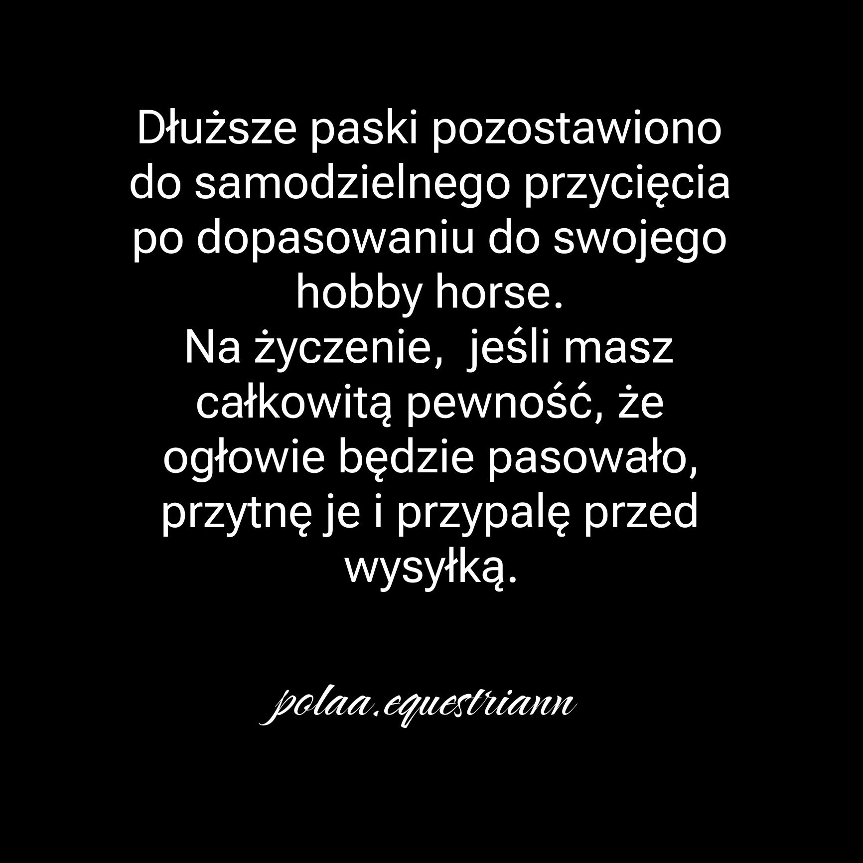 Ogłowie uprząż dla hobby horse a3 z napierśnikie