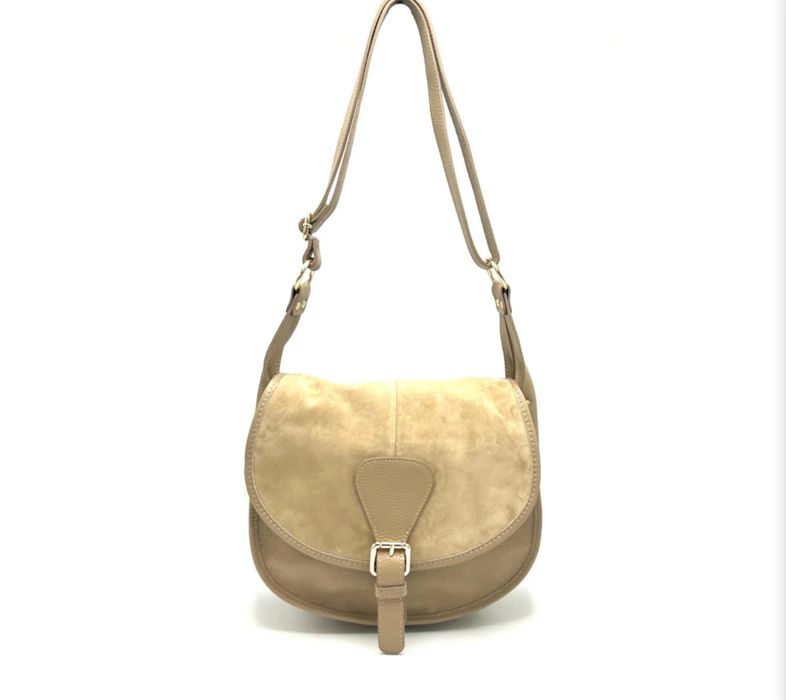 Сумка бежева натуральна шкіра Італія сумочка клатч zara