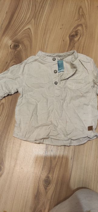 Koszula 62 kremowa z guzikami