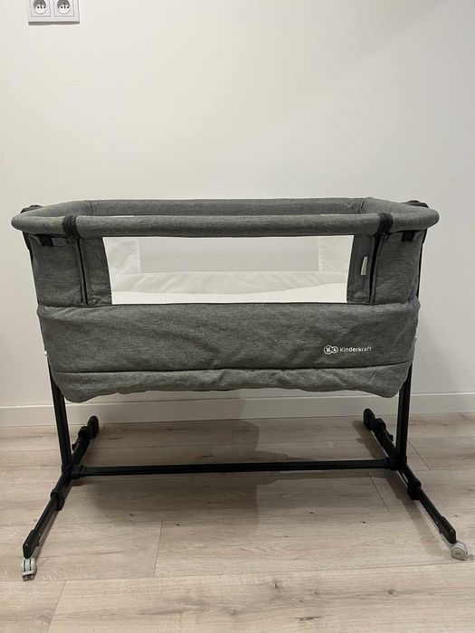 Łóżeczko Kinderkraft NESTE GROW 3w1 + Materac Rucken x FizjoMommy