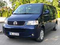 Volkswagen Transporter T5 LONG 2.5 TDI 130KM Automat Tempomat 5 osób Klima Hak Zarejestrowany