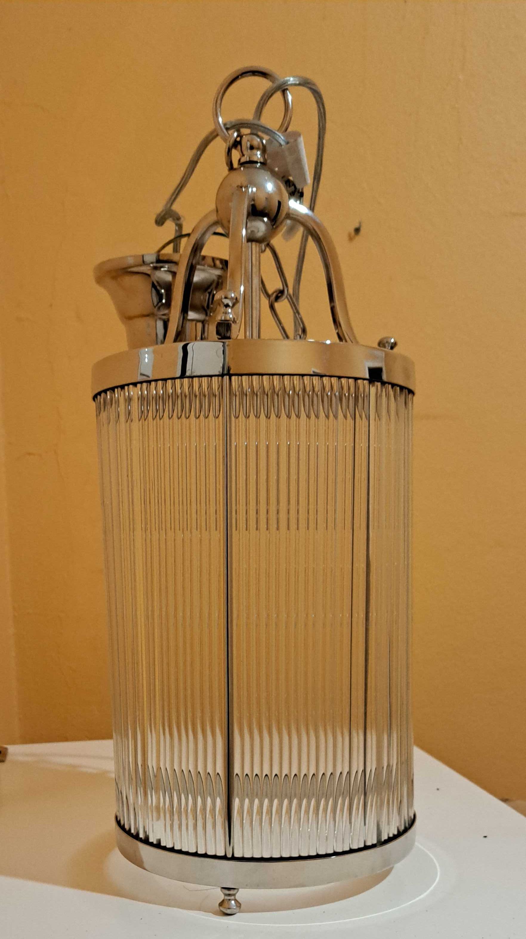 Candelabro de Tecto inox com um ponto de luz- NOVO