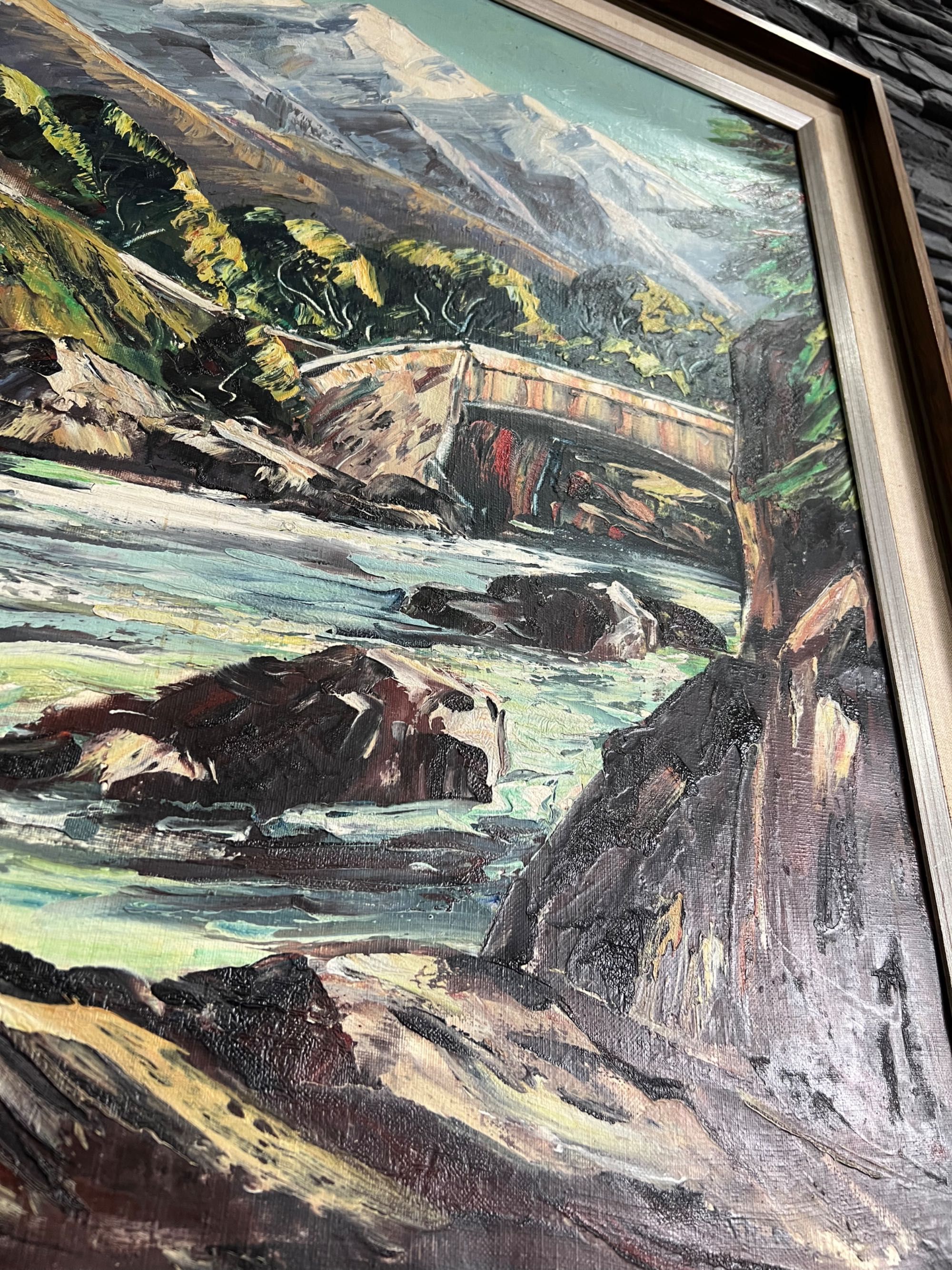 Obraz olejny malowany na płótnie góry Alpy krajobraz górski