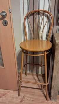 Krzesło barowe drewniano-metalowe