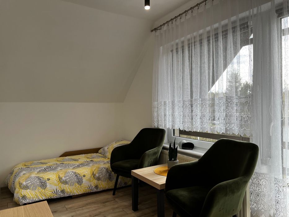 Domek nad jeziorem na Kaszubach w Kamieniu z balią jacuzzi od września