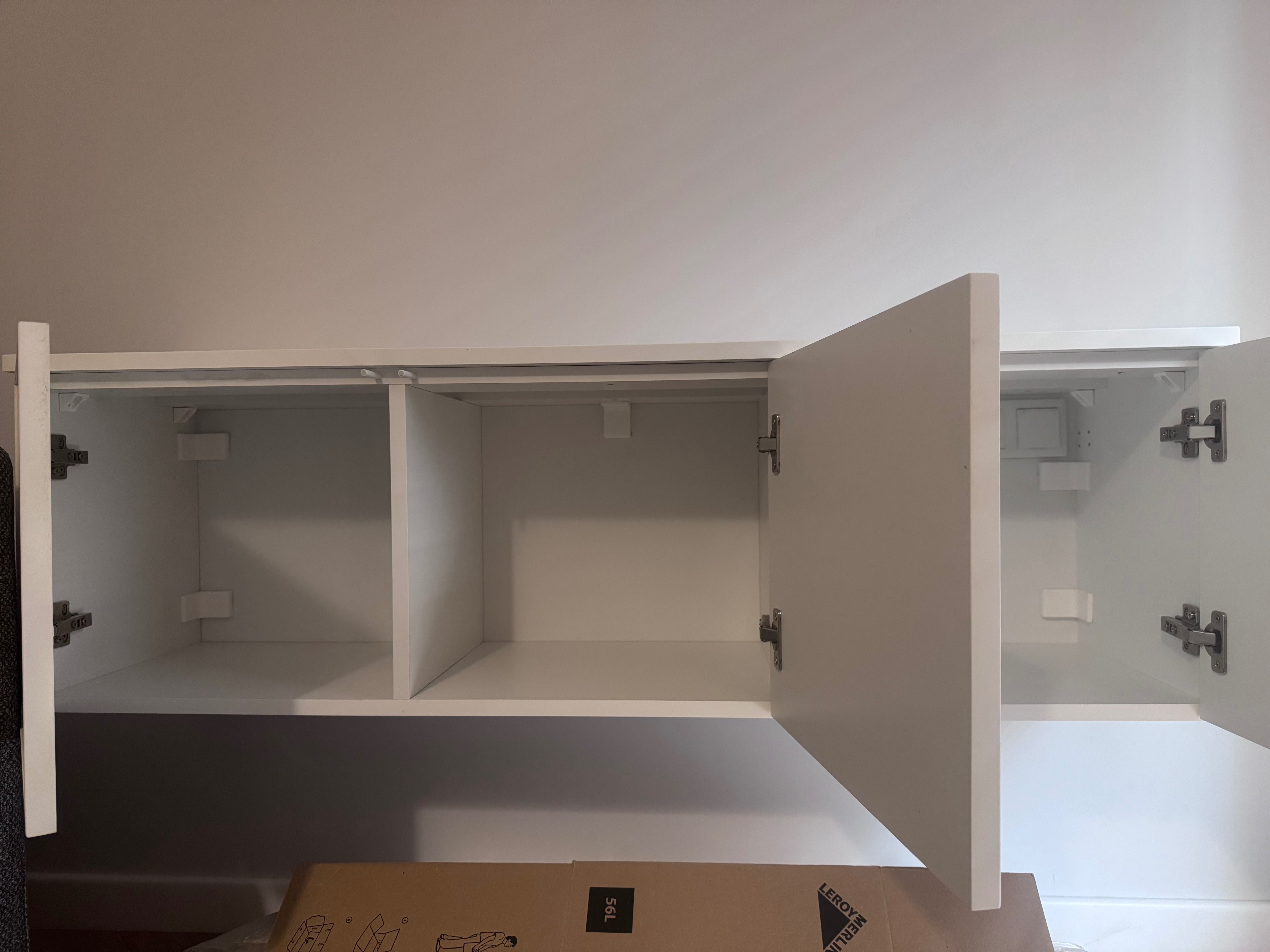Szafka RTV na wymiar RAL 9003 biała 130x35x40