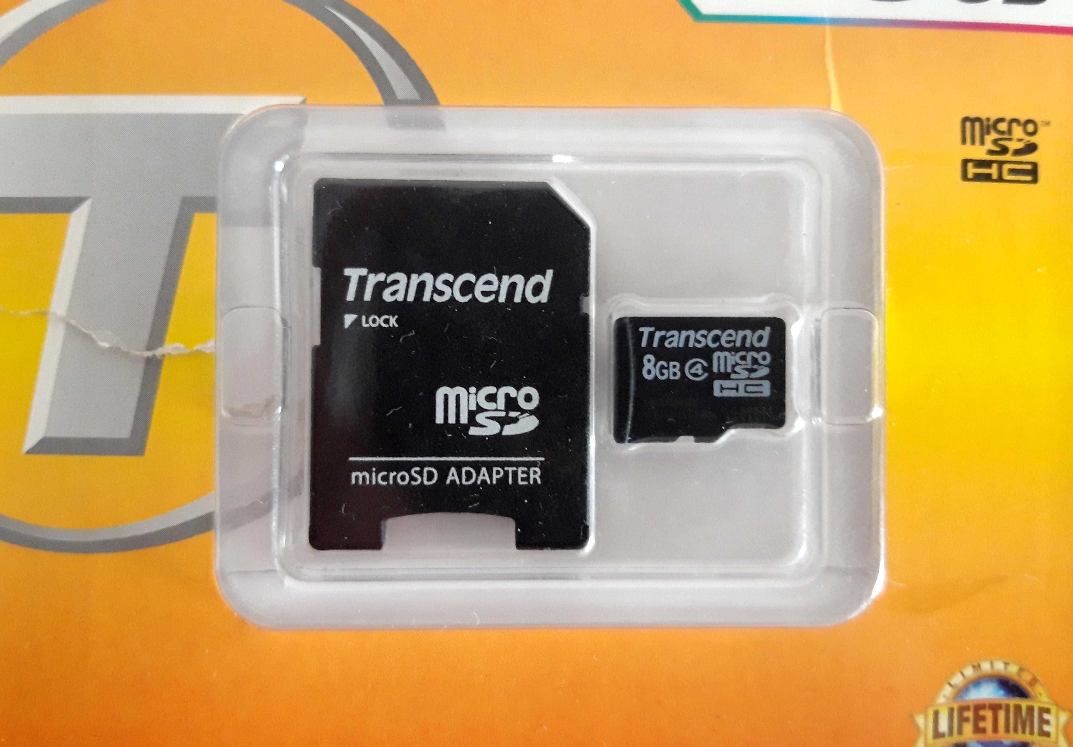 Карта пам'яті Transcend 8Gb microSDHC class 4