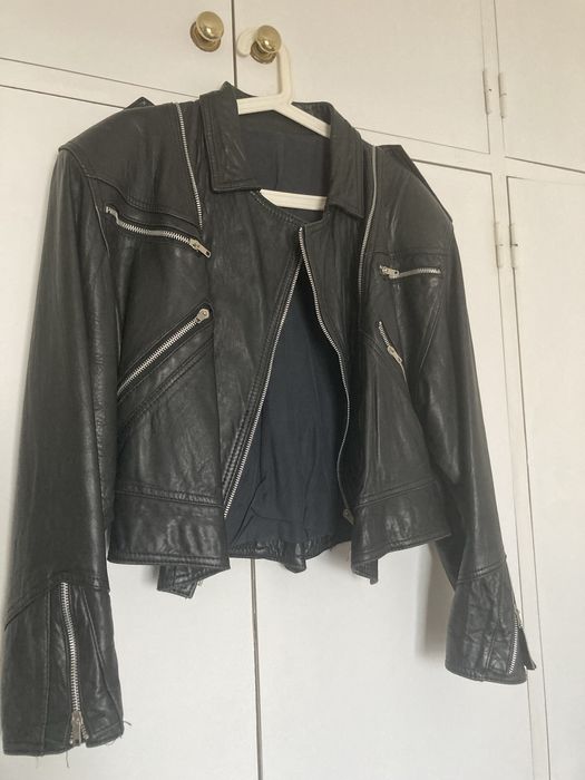 Casaco vintage de pele genuina