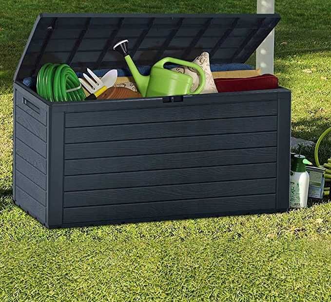 Skrzynia ogrodowa 280L 116x44x55 cm antracyt Prosperplast