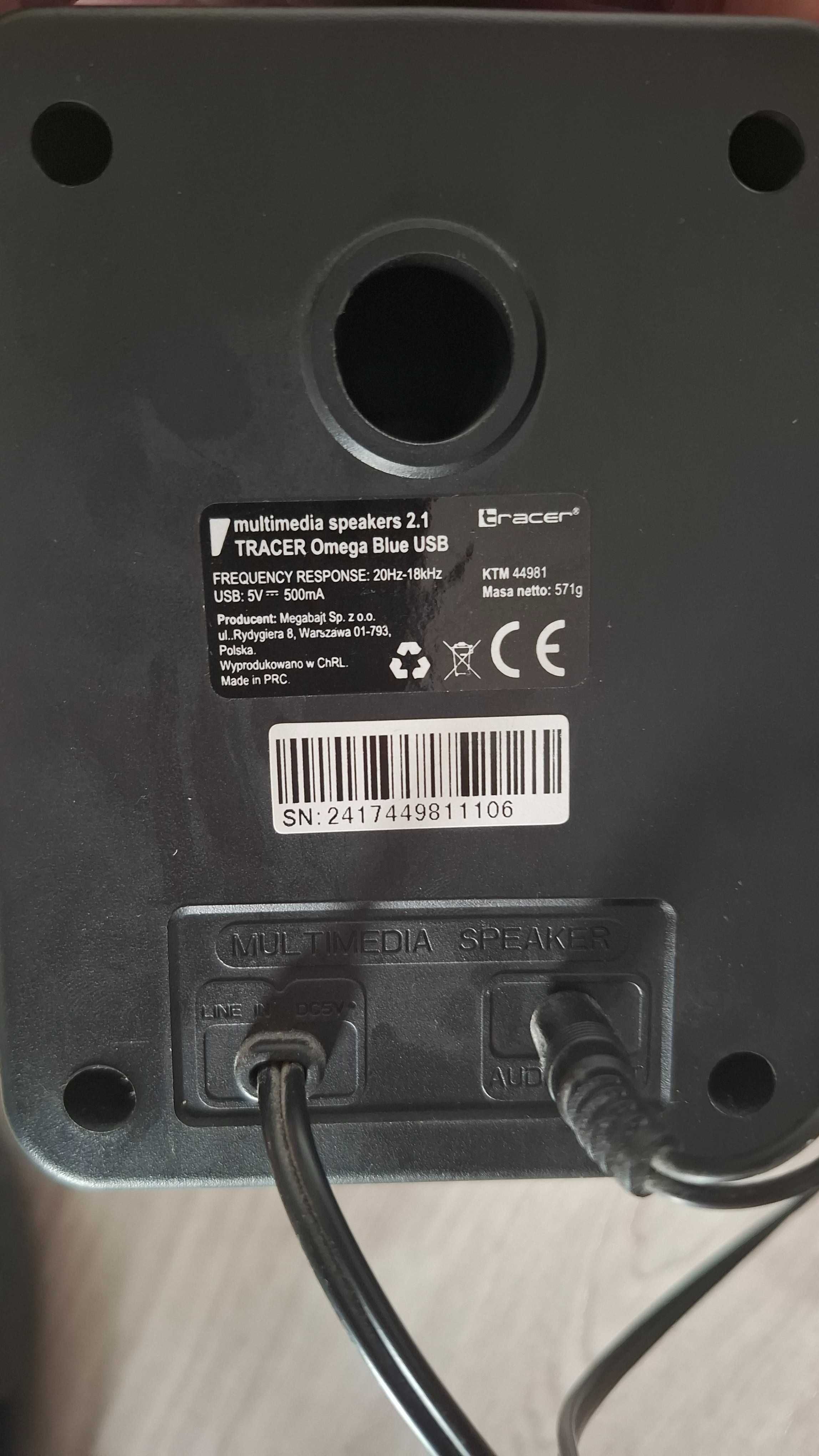 Głośniki Tracer Omega Blue 2.1