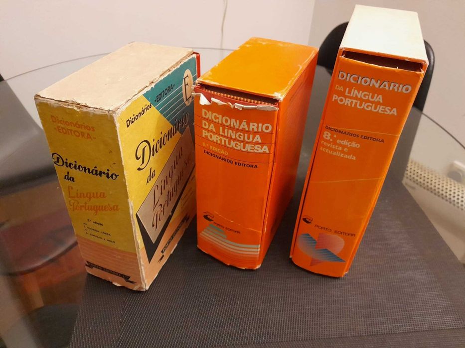 Dicionários da Língua Portuguesa Porto Editora 5ª, 6ª, 7ª e 8ª Edição