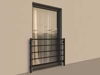 Aluminium Zabezpieczenie okienne balkon francuski aluminiowe