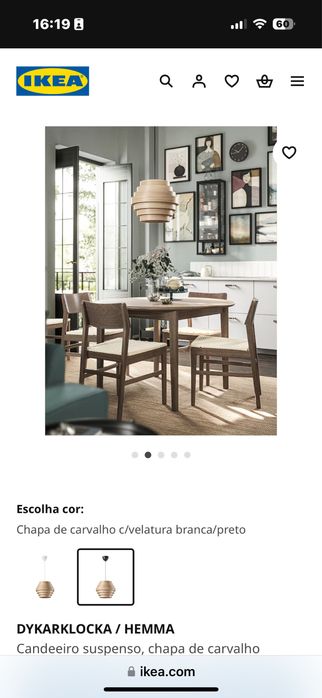 Candeeiro ikea Novo