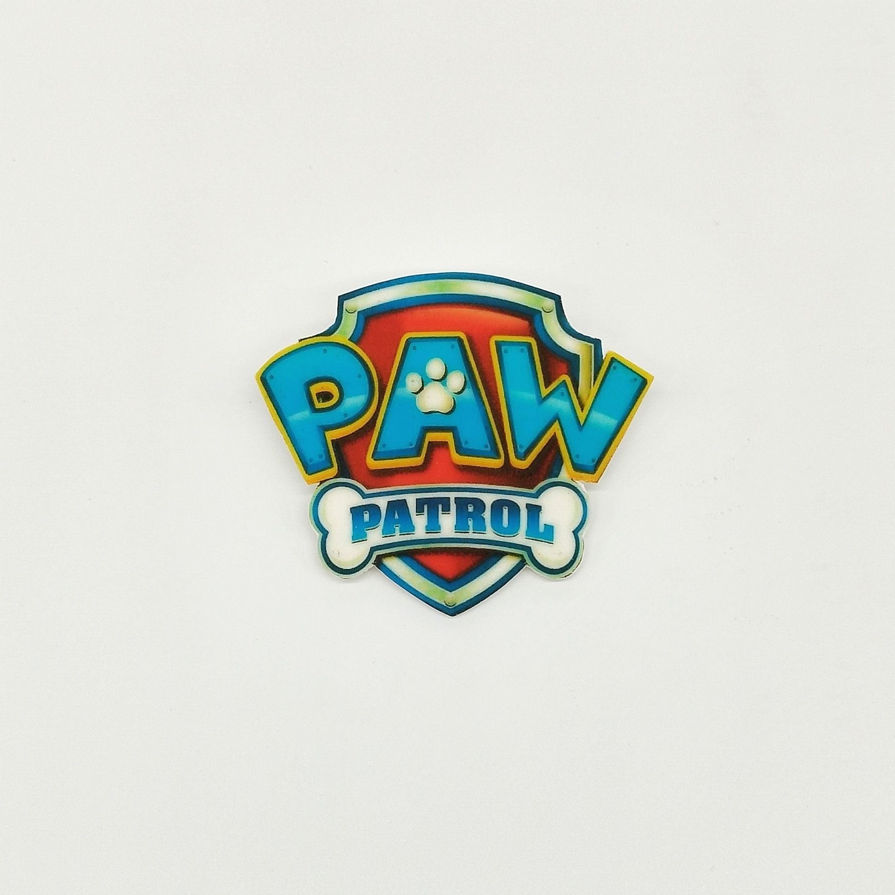 Logo psi patrol paw wydruk z masy cukrowej na tort
