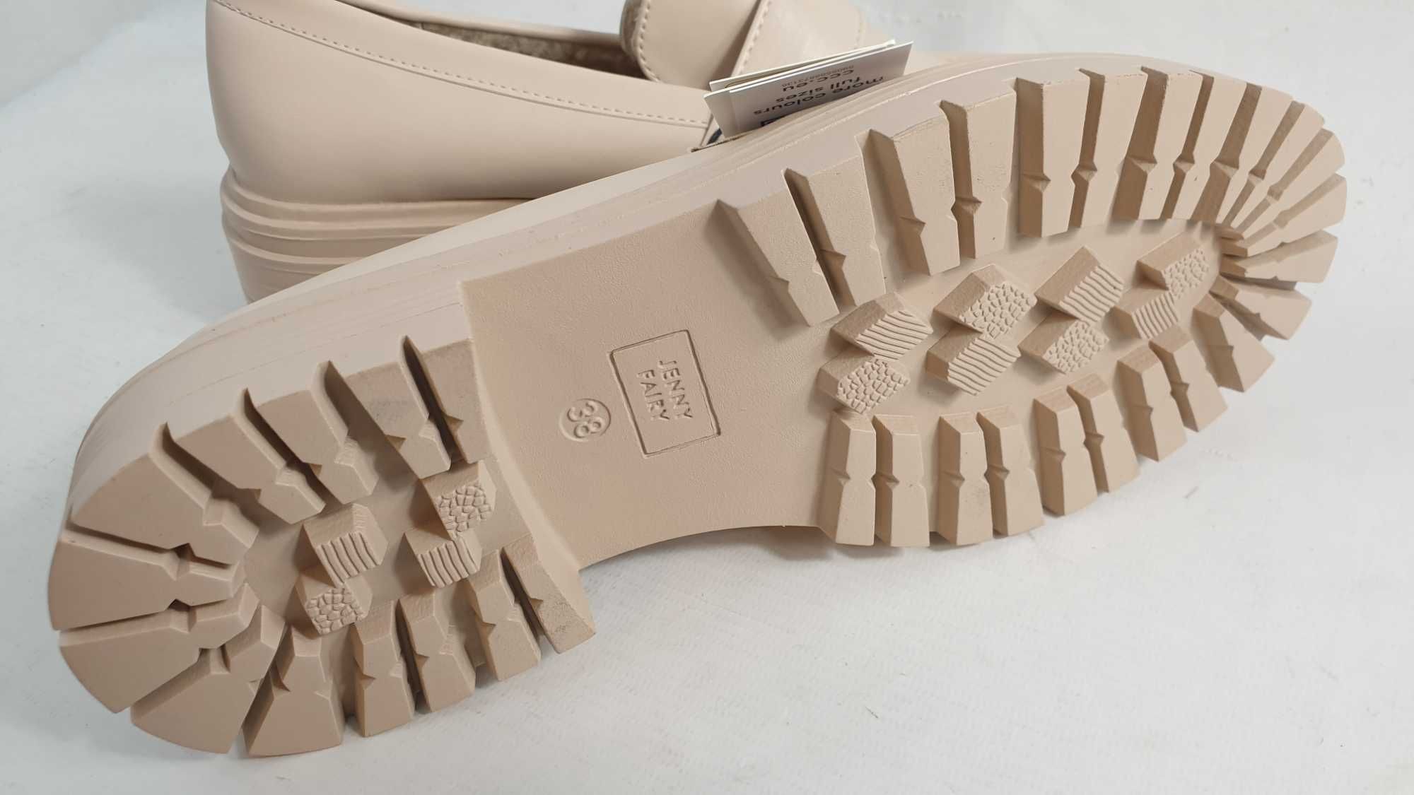 Jenny Fairy Loafersy WS5195-43 Beżowy rozmiar  38