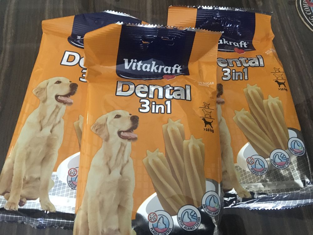 3 упаковки лакомства “Dental 3 in 1” для крупных собак