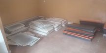 Nowe regały mag.. 2.2 m wysokości, 1 m szerokość. 1 szt. 250 zł.