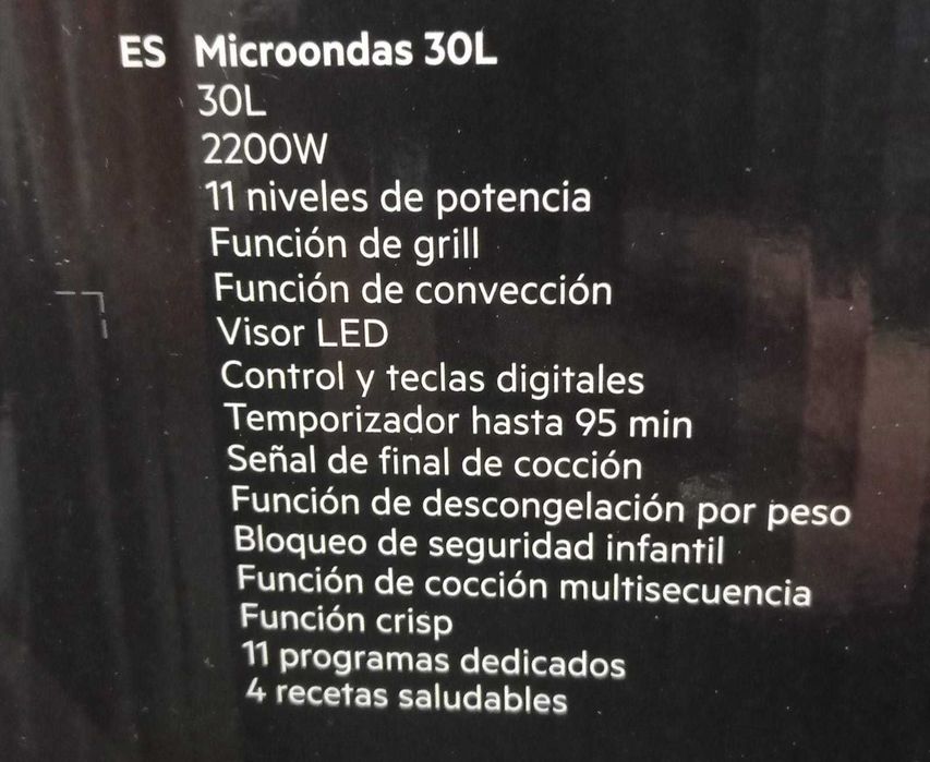 Forno Microondas Becken 30L Novo Na Caixa Função Gril e muito mais