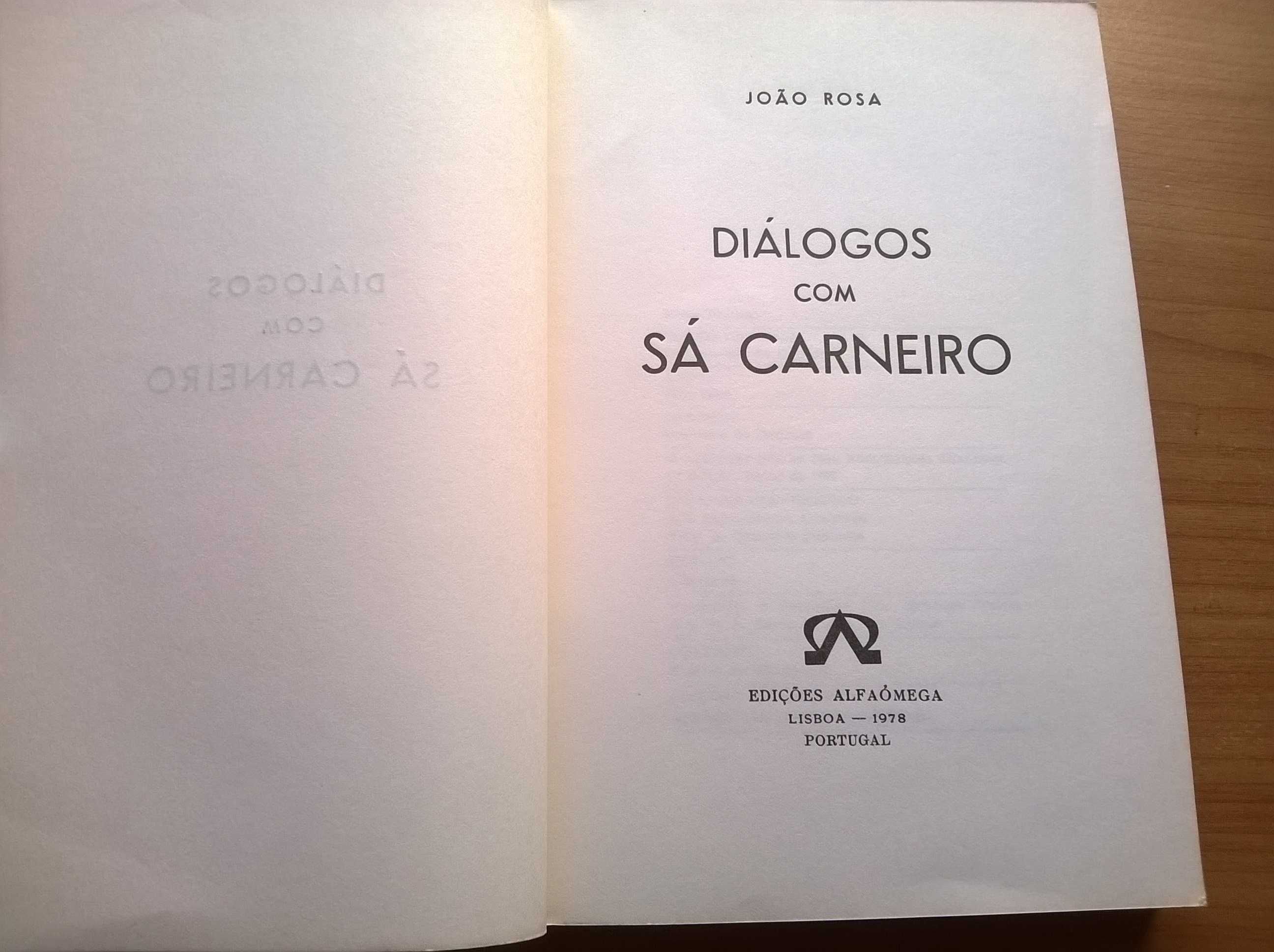 Diálogos com Sá Carneiro (1.ª ed.) - João Rosa (portes grátis)