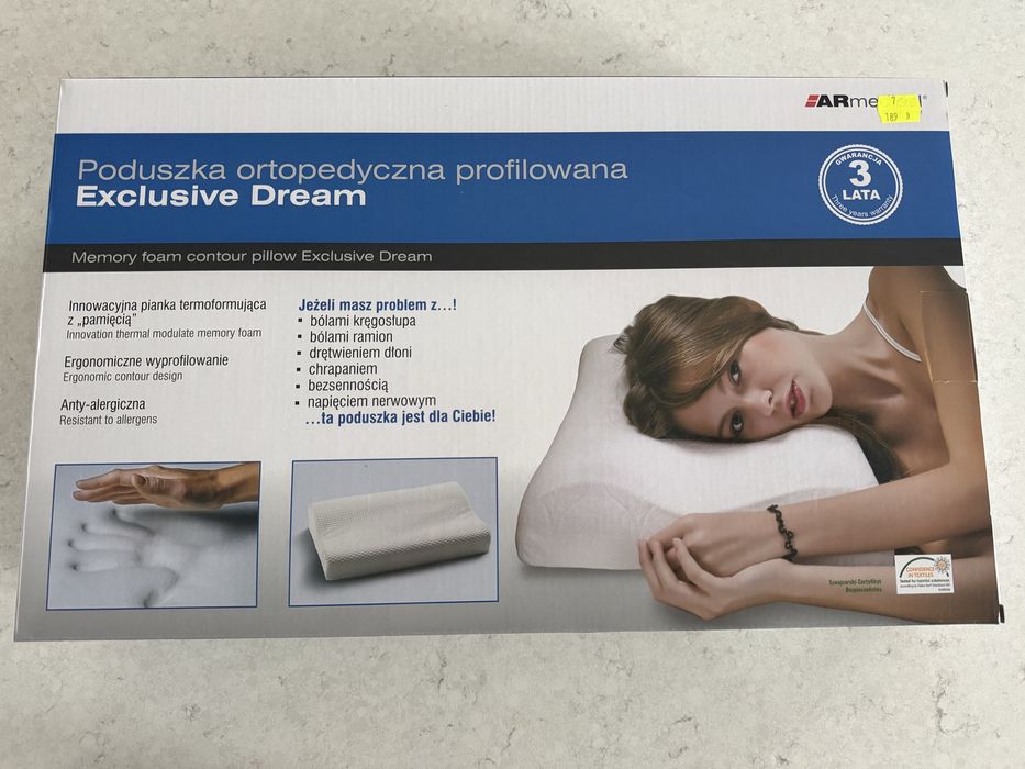 Poduszka ortopedyczna profilowana z pamięcią kształtu Exclusive Dream