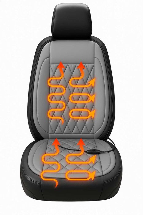 Автонакидка на сидіння з підігрівом 12V, 2 режими, універ,з кріпленням