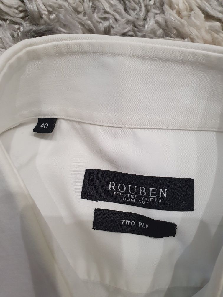 Koszula męska biała Rouben Slim 40 M