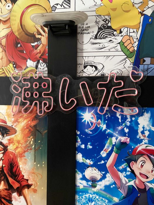 Letreiro LED Japonês “Waita” – Decoração Otaku para Fãs de Anime