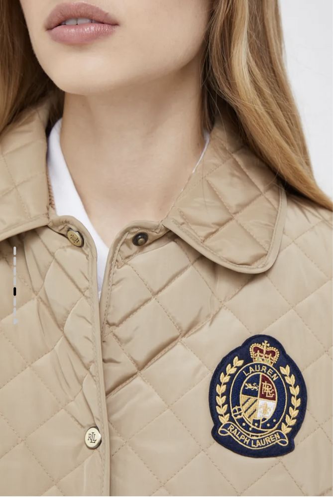 Куртка бежева стьогана весняна жіноча Ральф Лорен, Ralph Lauren XS new