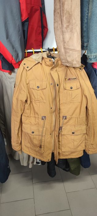 Джинсова утеплена курточка парка