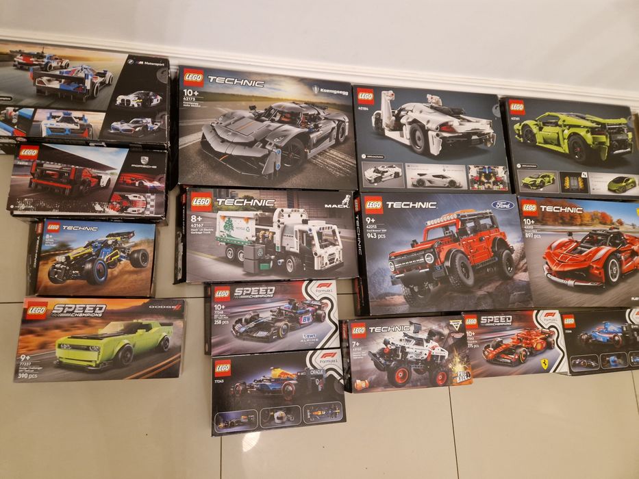 Lego technic samochody  pudełka