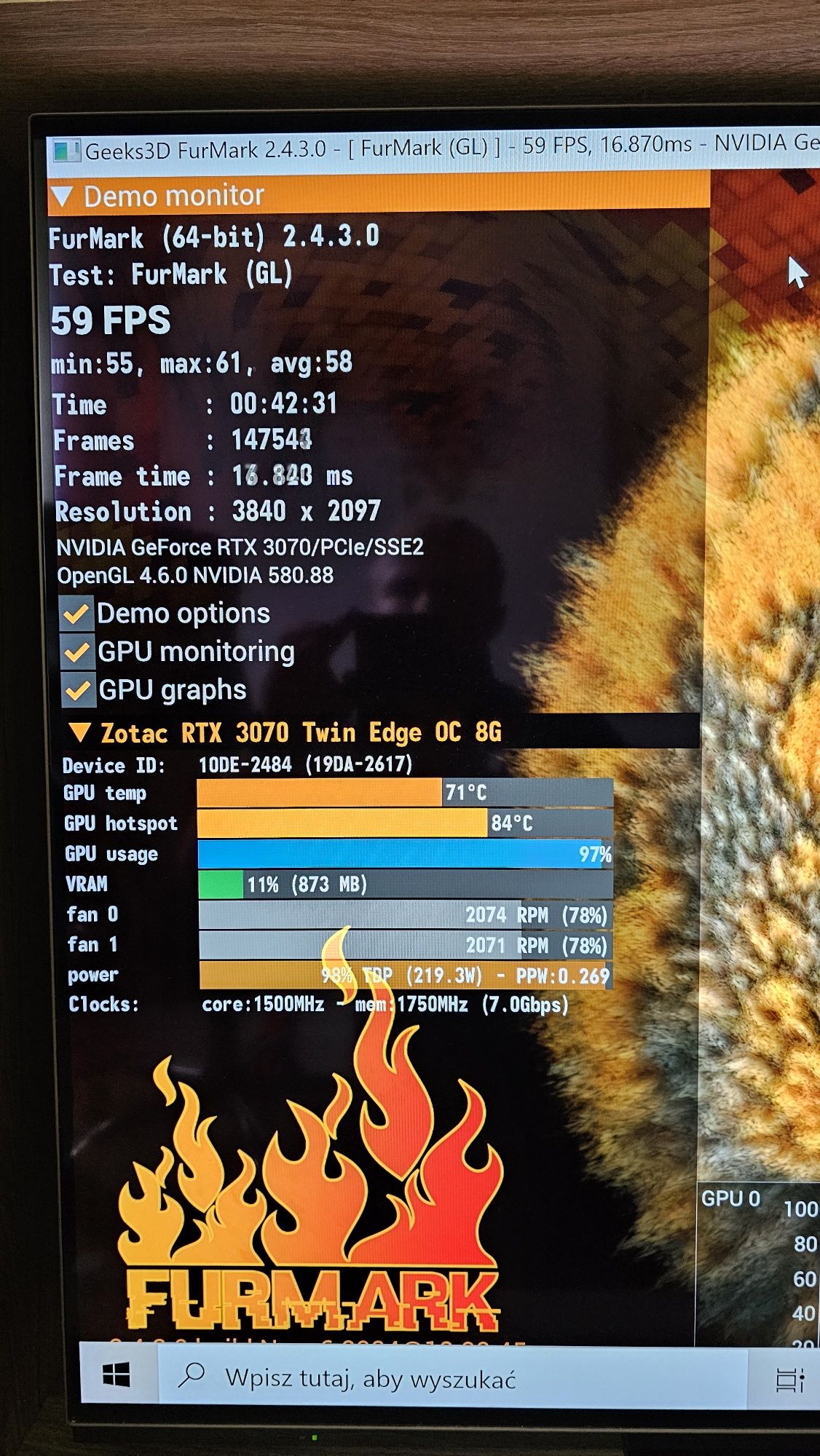 Karta graficzna RTX 3070 8GB