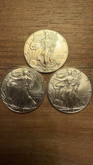 3 srebrne Orzełki