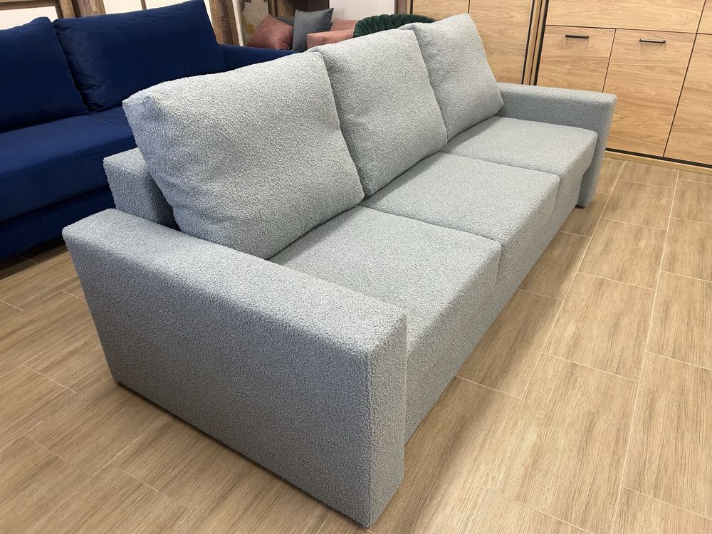 Kanapa, sofa z funkcją spania pojemnik na pościel Lux materiał baranek