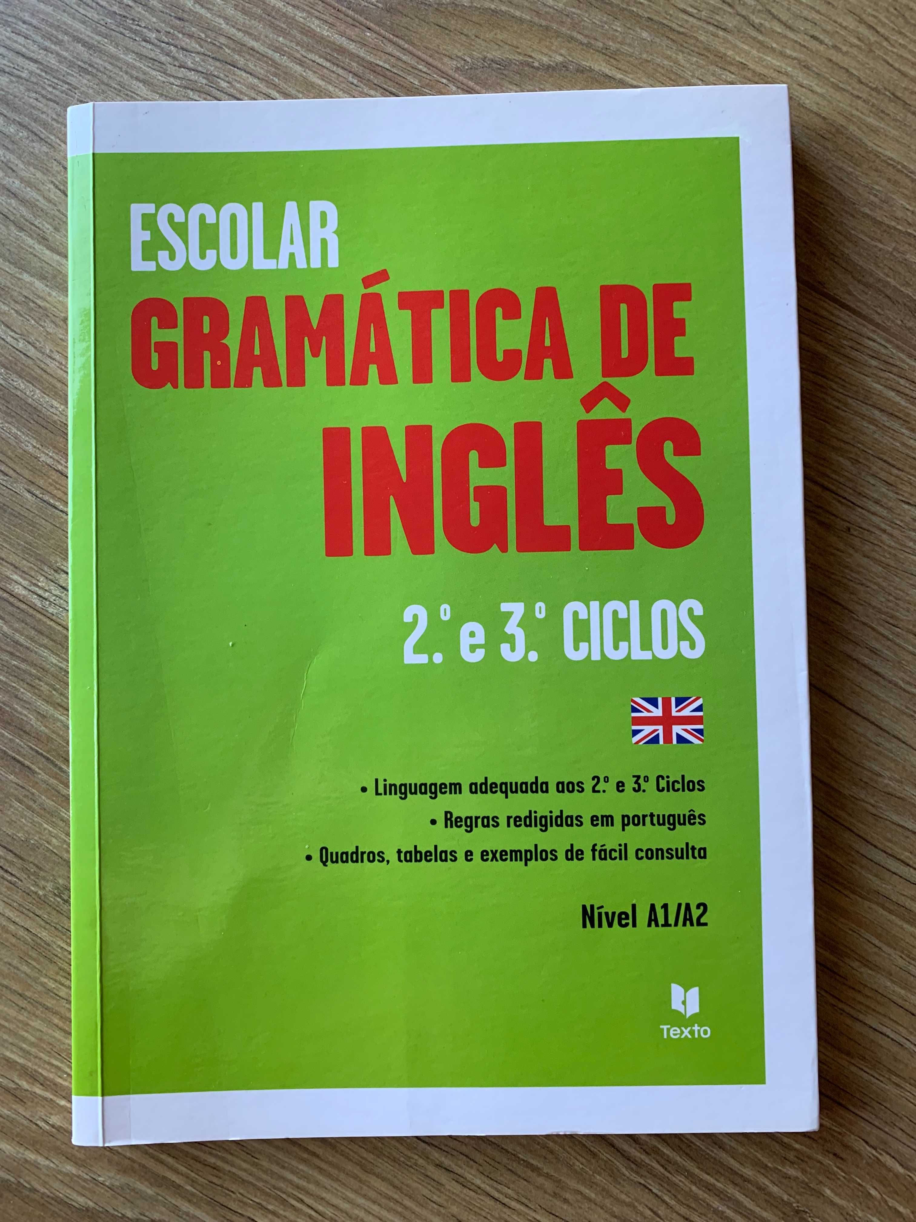 Livro Escolar "Gramática de Inglês de 2º e 3º Ciclos" Nível A1/A2