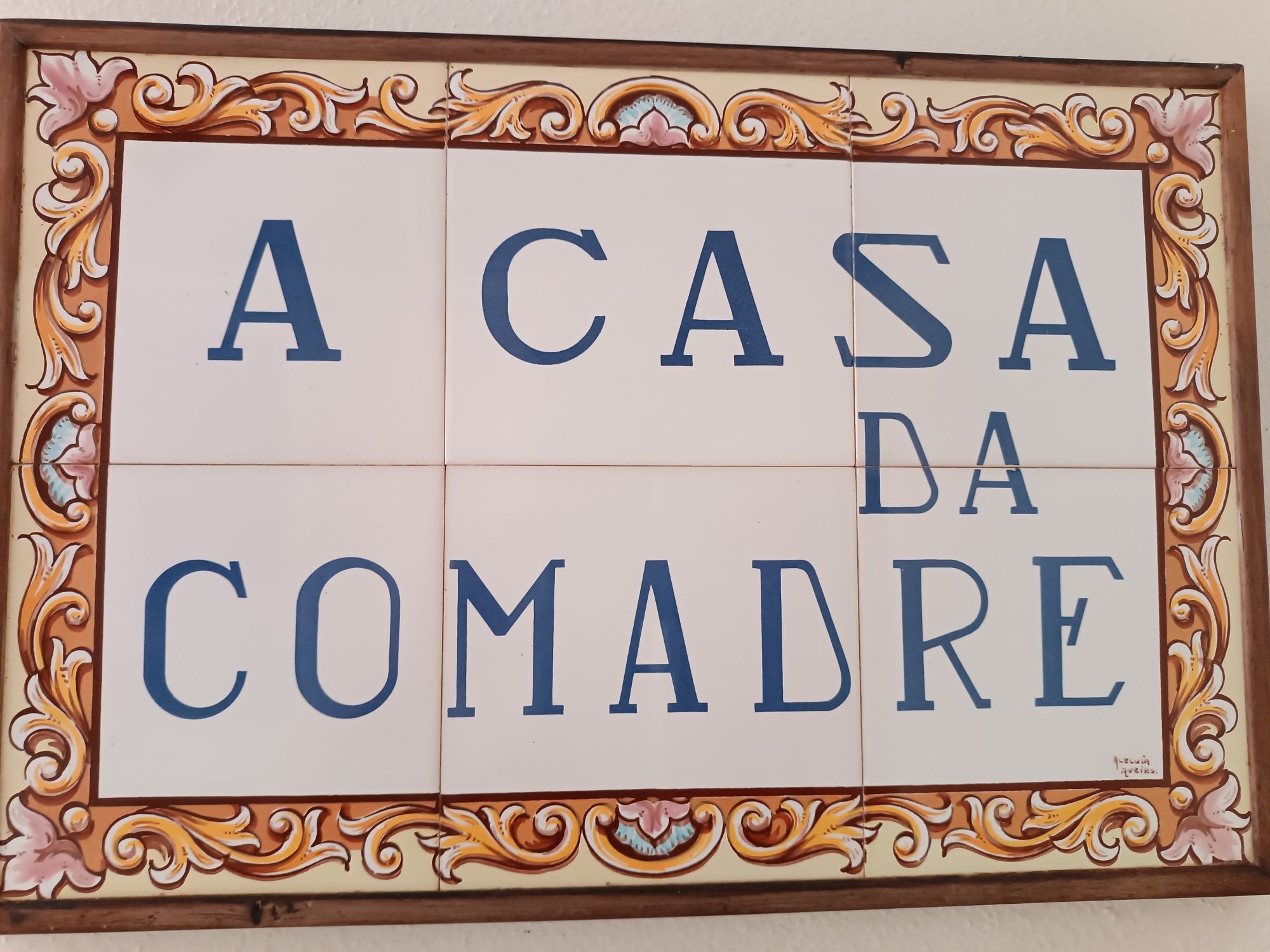 Placa em azulejos Antiga