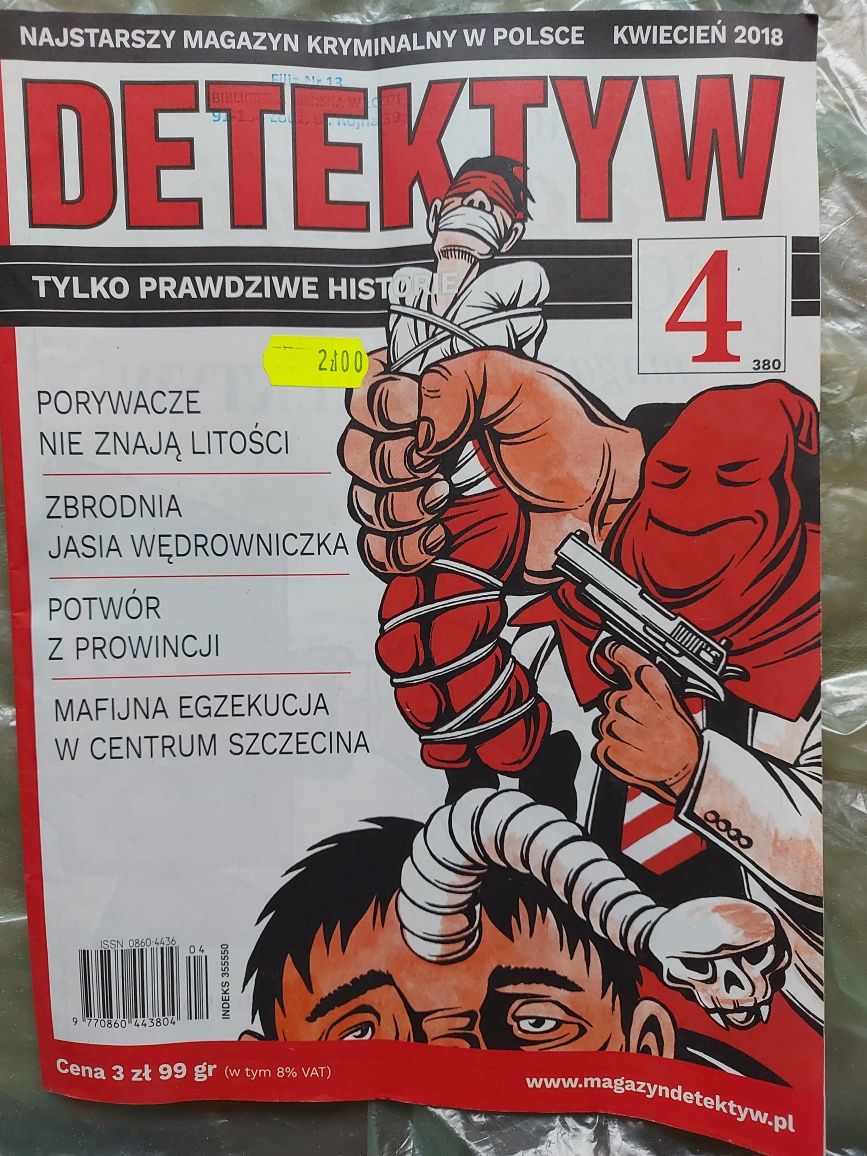 Czasopismo DETEKTYW 3 sztuki 2018rok