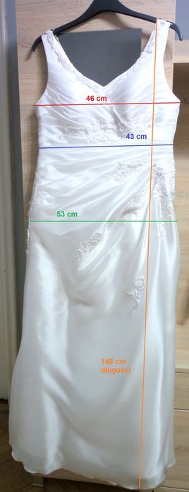 Suknia ślubna na 165 cm wzrostu, rozmiar 40/42