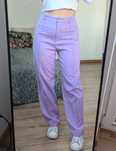 spodnie garniturowe suit wide leg kantka w kantkę pastelowe pastel lil