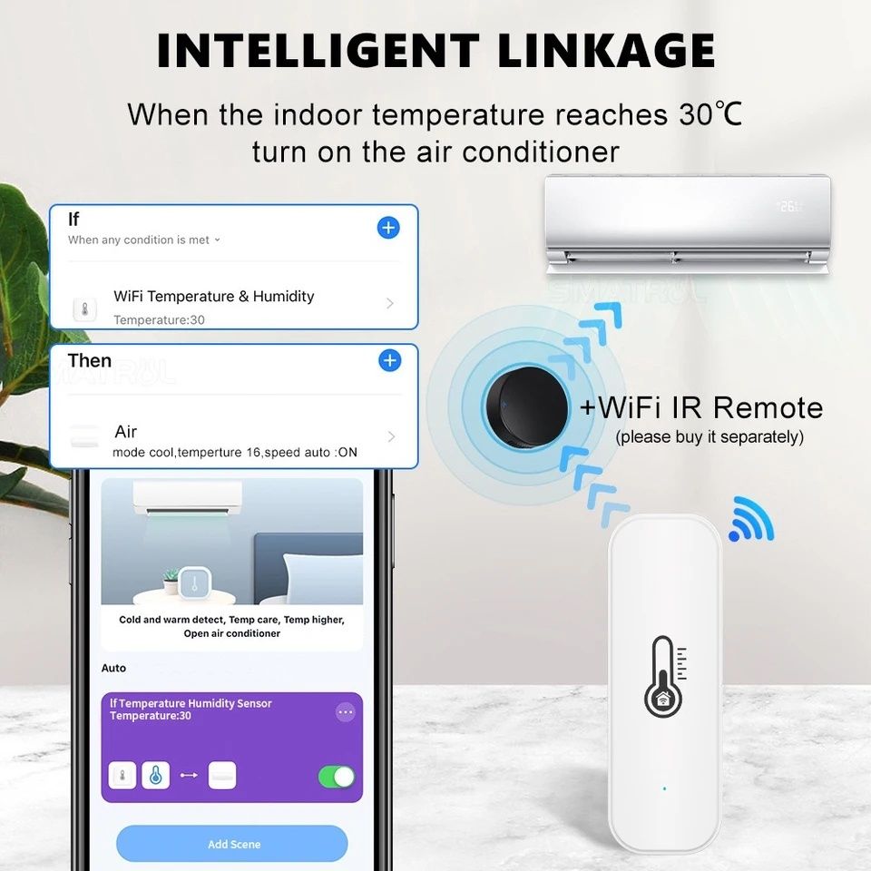 WIFI умный датчик климата температуры и влажности