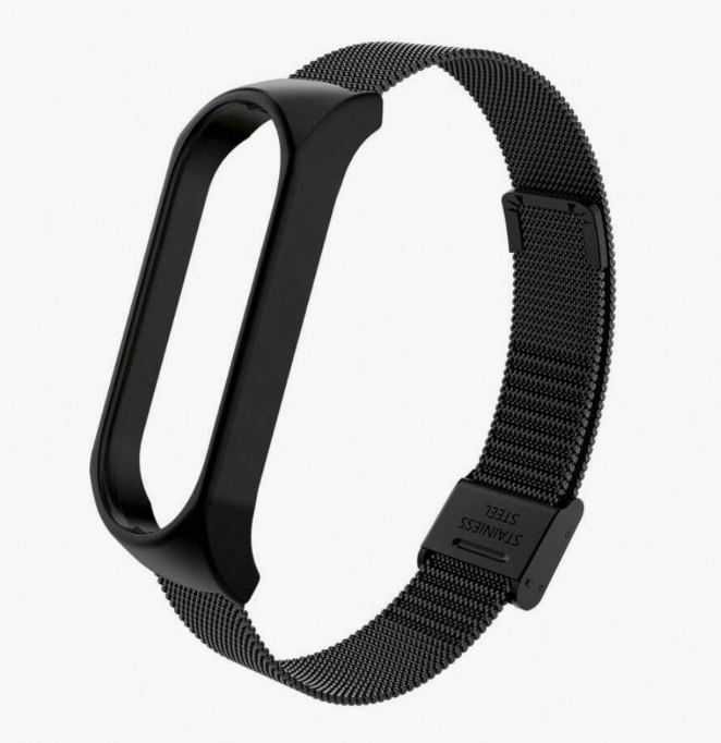 Pulseira metal preta para Xiaomi MiBand 5/6/7 Nova embalada