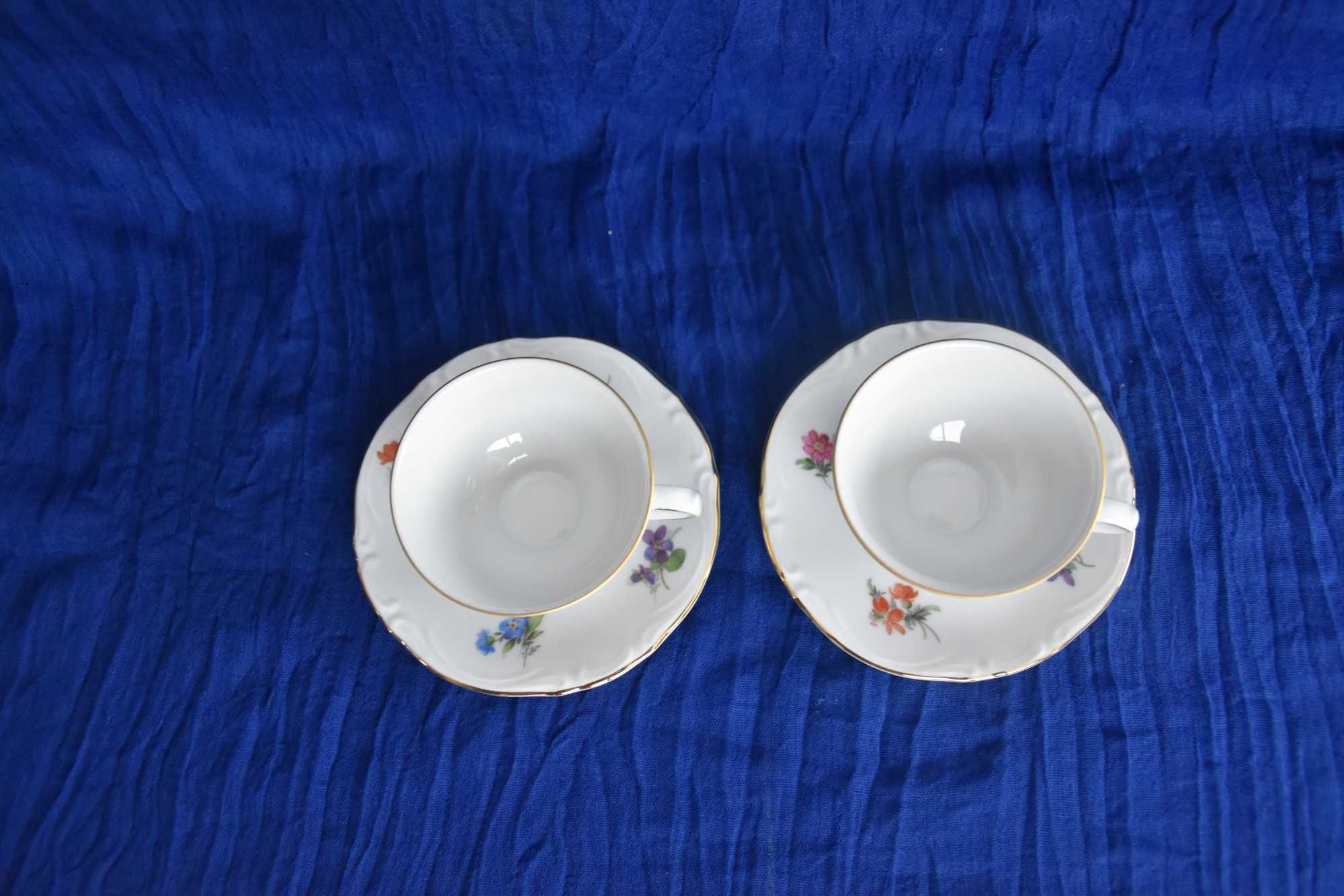 Filiżanki duo do mokki Tirschenreutch stara porcelana Bavaria