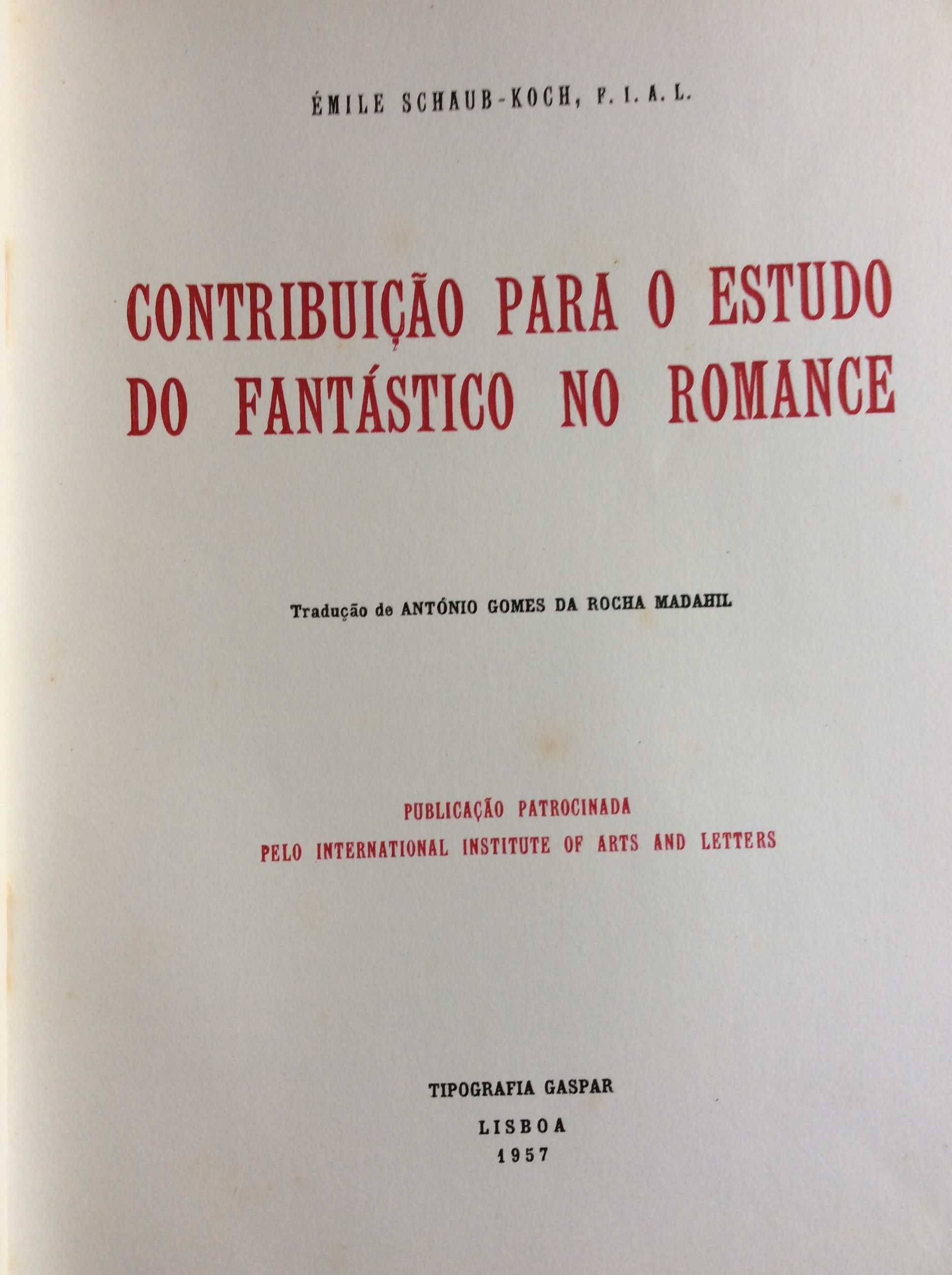 Émile Schaub-Koch. Contribuição para o estudo do fantástico no romance