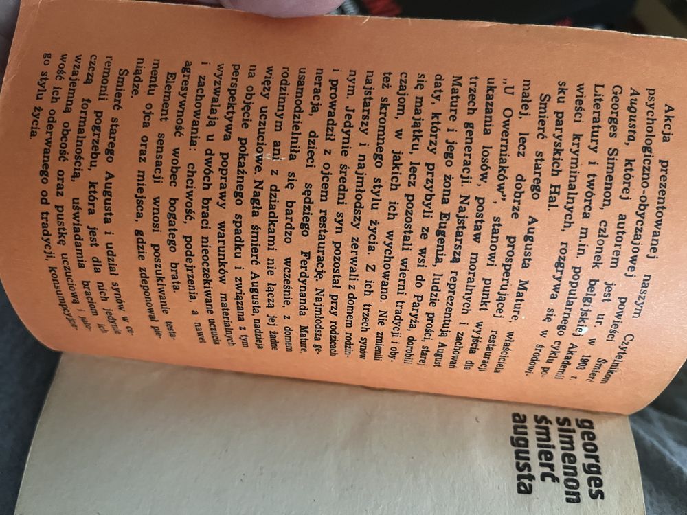 Georges Simenon Śmierć Augusta DTR