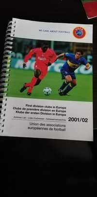 Informator UEFA, dane kontaktowe wszystkich klubów eu z sez. 2001/02
